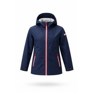 Hunter Kids Rain Jacket Navy Blue XS Hooded Waterproof Zip Reflective